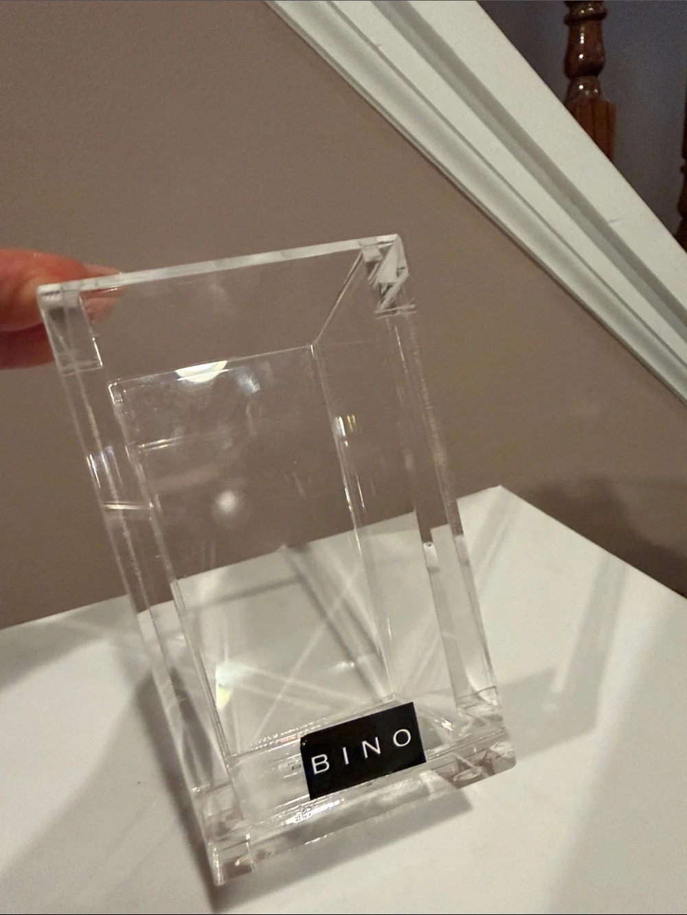 Clear Acrylic Square Makeup Brush & Organizer Holders, Set of 2